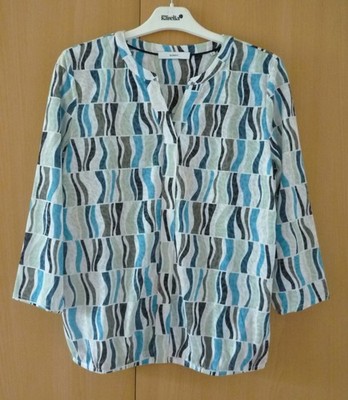 BONITA 3/4Arm-Shirt Blusenshirt Gr. S 36 38 mehrfarbig Gummizug - neuwertig