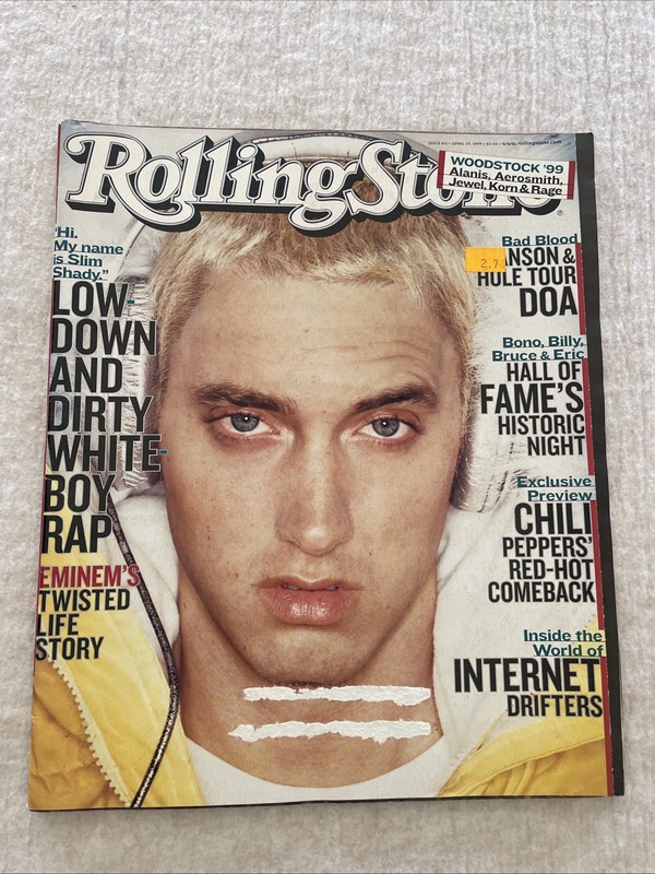 EMINEM Rolling Stone Magazine #811 April 29 1999 1st Cover Slim Shady