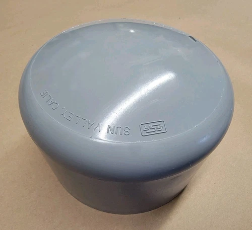 5" Grey PVC End Cap Schedule 40 Gray Electrical Conduit Pipe Socket Fitting