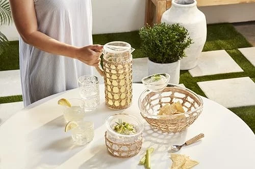 Juego de cuencos enfriadores de acrílico de 3/4" x 6" de diámetro Mud Pie, marrón, cuencos Foto 4 de 4