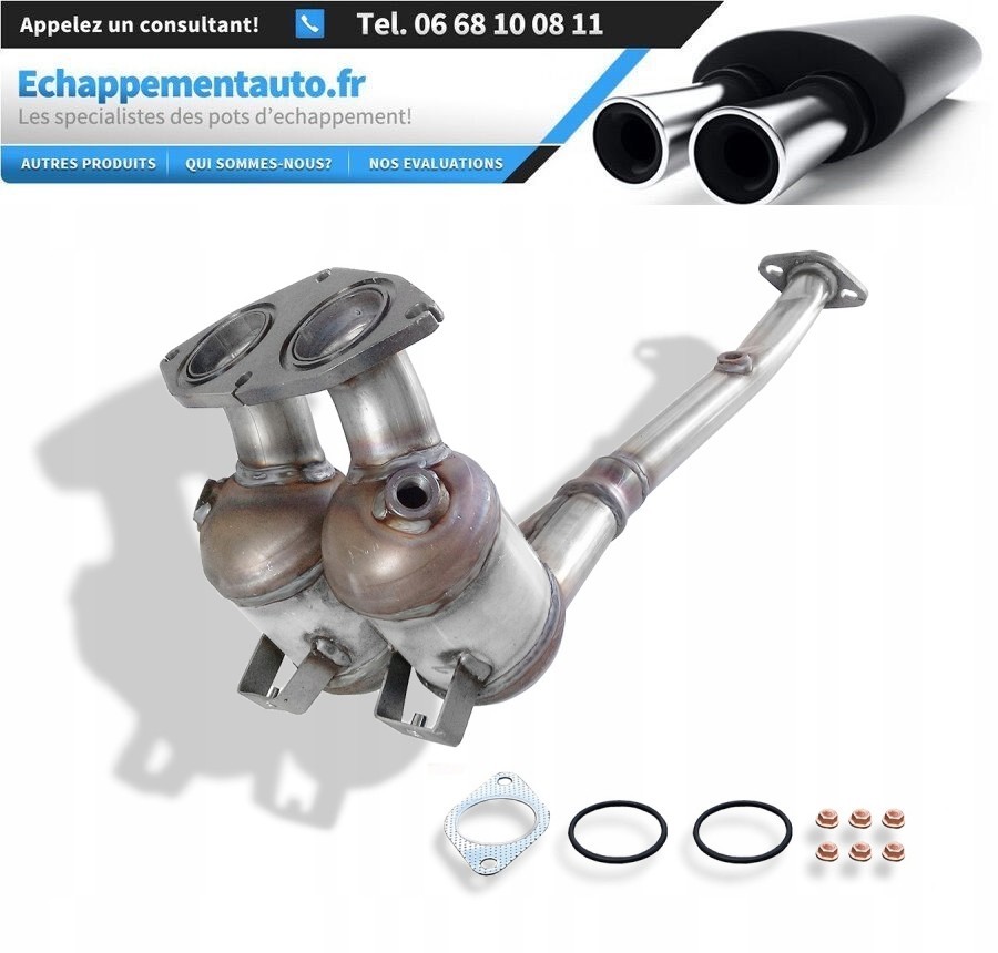 Catalyseur Fiat Stilo 1.8i haute performance en céramique avec protection thermique