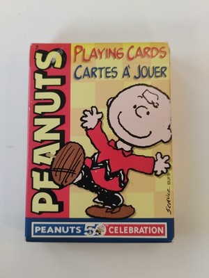 NIB Peanuts Charlie Brown Schulz 50th Anniversary Hoyle Playing Cards RARE