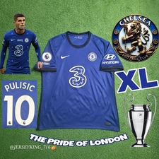 🇬🇧Nike Chelsea FC Christian Pulisic#10 2020/2021 Home Jersey Size XL EPL 