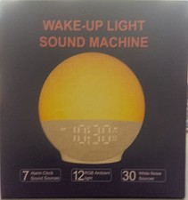 Sunrise Simulation Wake-Up Lamp and Clock - Natural Light Alarm Clock for Gentle
