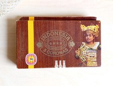 Indonesia alte Zigarren Schachtel DDR Karton Aufbewahrung Vintage Zigarette 
