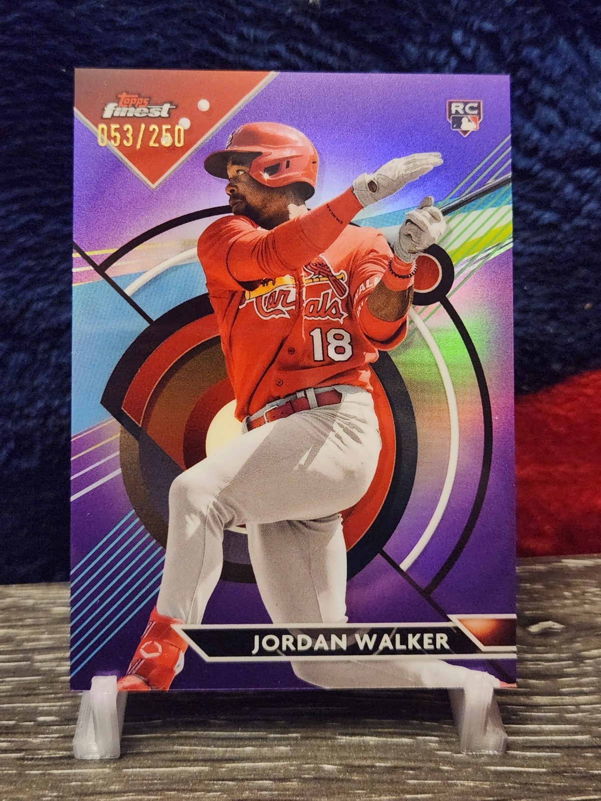 2023 Topps Finest - Jordan Walker Purple Refractor (RC) /250 - Cardinals