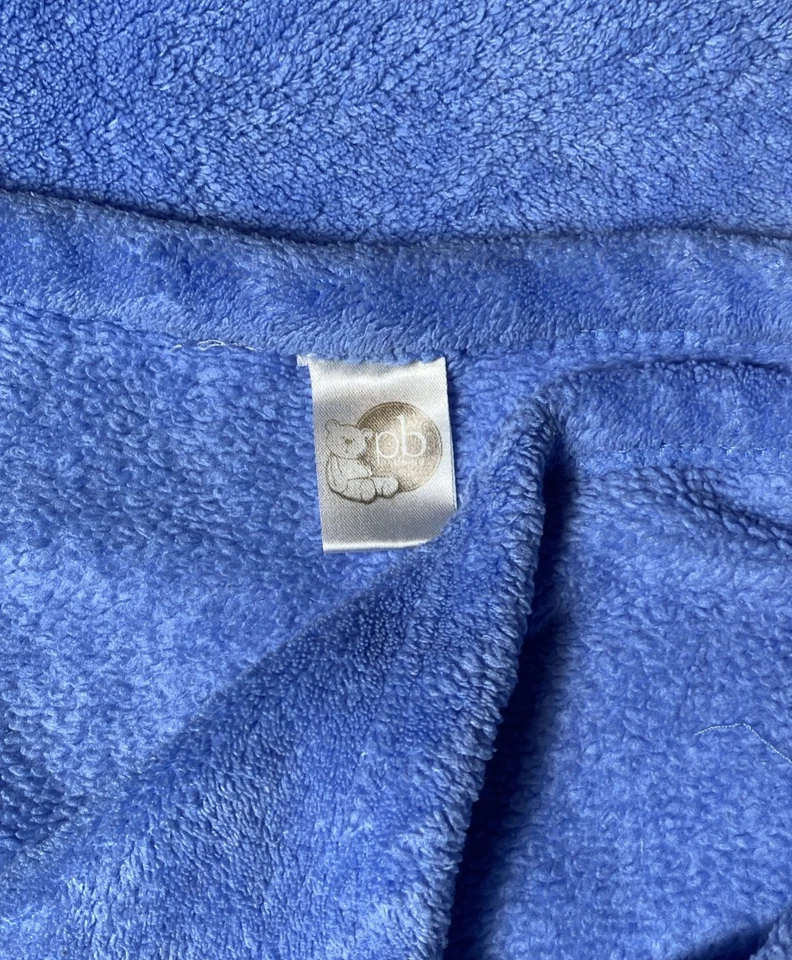 Manta bebé Pottery Barn Piccolo Bambino León suave felpa azul polar Lovey PB Foto 2 de 4