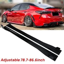 For Toyota Camry XSE SE CTM 18-24 Solid Gloss Blk Side Skirt Extension Splitter