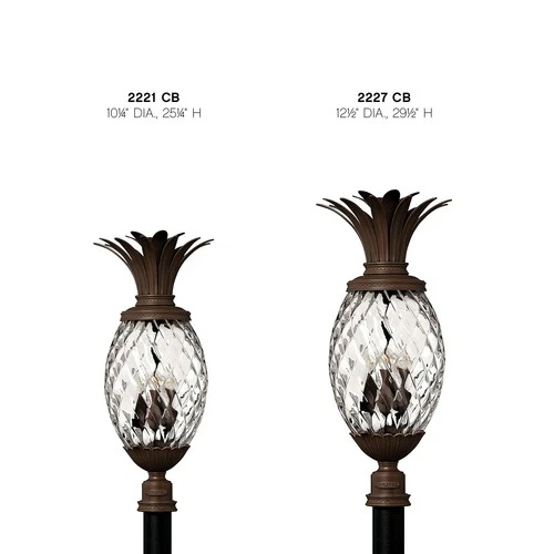 Hinkley Lighting H2221 Plantation 3 Light 25.25" Tall Post Light - MultiColor - Picture 4 of 4