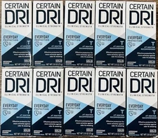 Certain DRI Deodorant Solid Everyday Strength Morning Fresh 10 Pack, Exp 05/2027