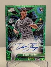 2025 Topps Cosmic Chrome - Autographs Drew Thorpe Green Space Dust Refractor /75