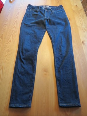 Damen LEVI'S Premium Jeans 711 W31 L32 Skinny dunkelblau sehr guter Zustand
