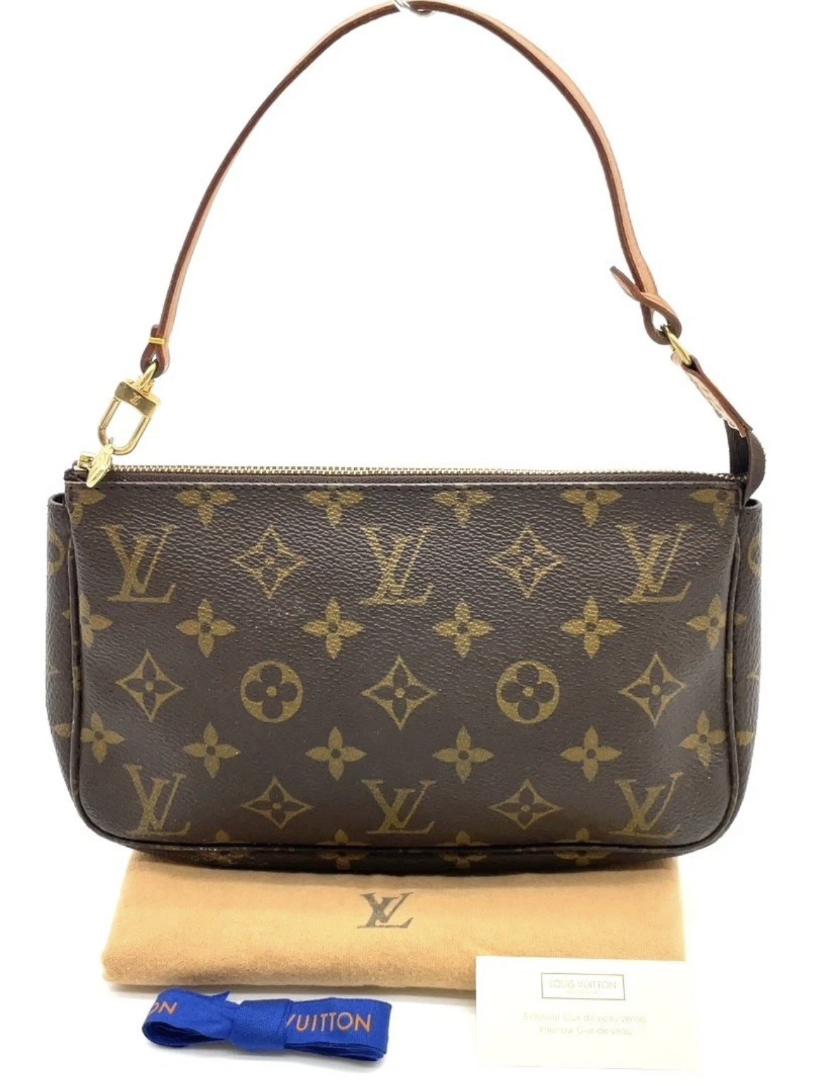 Auth Louis Vuitton Monogram Pochette Accessoires Pouch M51980 W/D NS050683