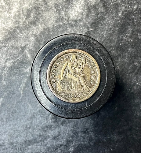 1853 Seated Liberty Dime w/Arrows Uncirculated Details! Beautifully TONED!