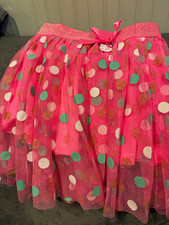 Hello Kitty by Sanrio Girls Pink Polka Dot Tulle Tutu Skirt Size 5 RN 17657
