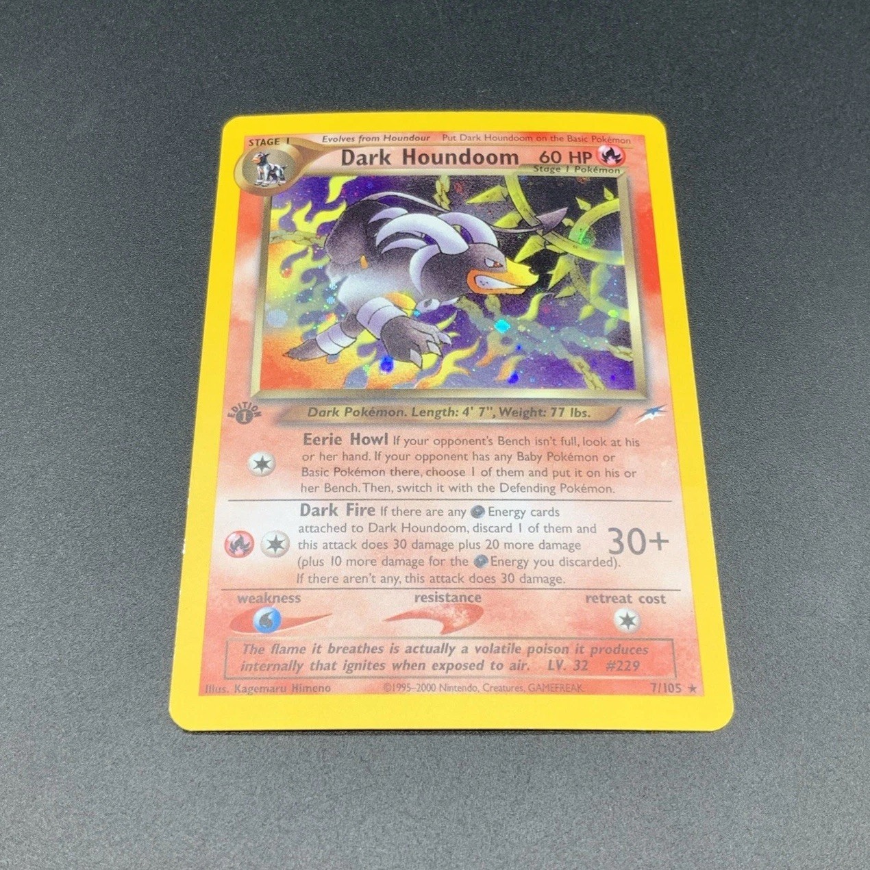 Dark Houndoom 7/105 Neo Destiny 1st Edition Holo Rare LP