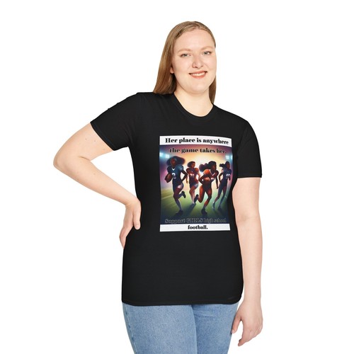 Girls High School Football T shirt, Her Place is Anywhere, Gift Player, support - Picture 6 of 19