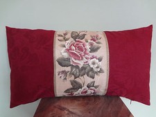 Decorative Pillow Cover Beautiful Pink Roses Burgundy Beige Green Floral