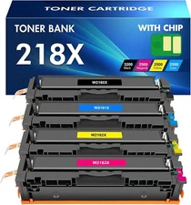 218X 218A Toner Cartridges with Chip 3201dw 3301fdw for HP Laserjet Pro MFP BCYM