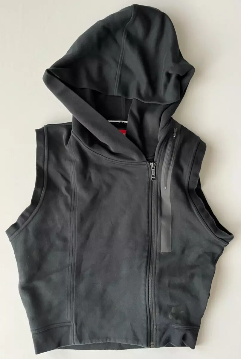 Gilet Nike Tech a capuche femme taille moyenne en guc noir 689067 010 zip comple