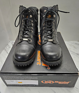 Motorcycle Boots Women's Zipper Water Proof Cushioned Daniel Smart DS9731 Sz 9.5