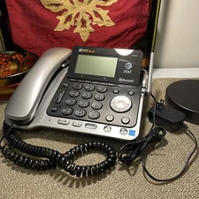 AT&T TL86109 DECT 6.0 Digital 2-Line Corded Phone W Digital Answering System EUC