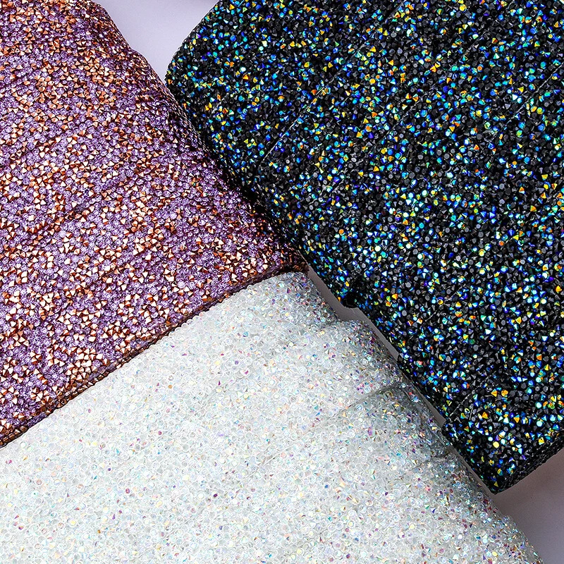 1-5 Yards Bling Crystal Rhinestone Trim Tape Diamond Wedding Ribbon Crafts DIY - Image 2 of 4