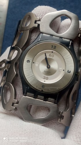 Reloj Swatch Piel Mujer 30mm Cuarzo Raro Brazalete - Imagen 11 de 13