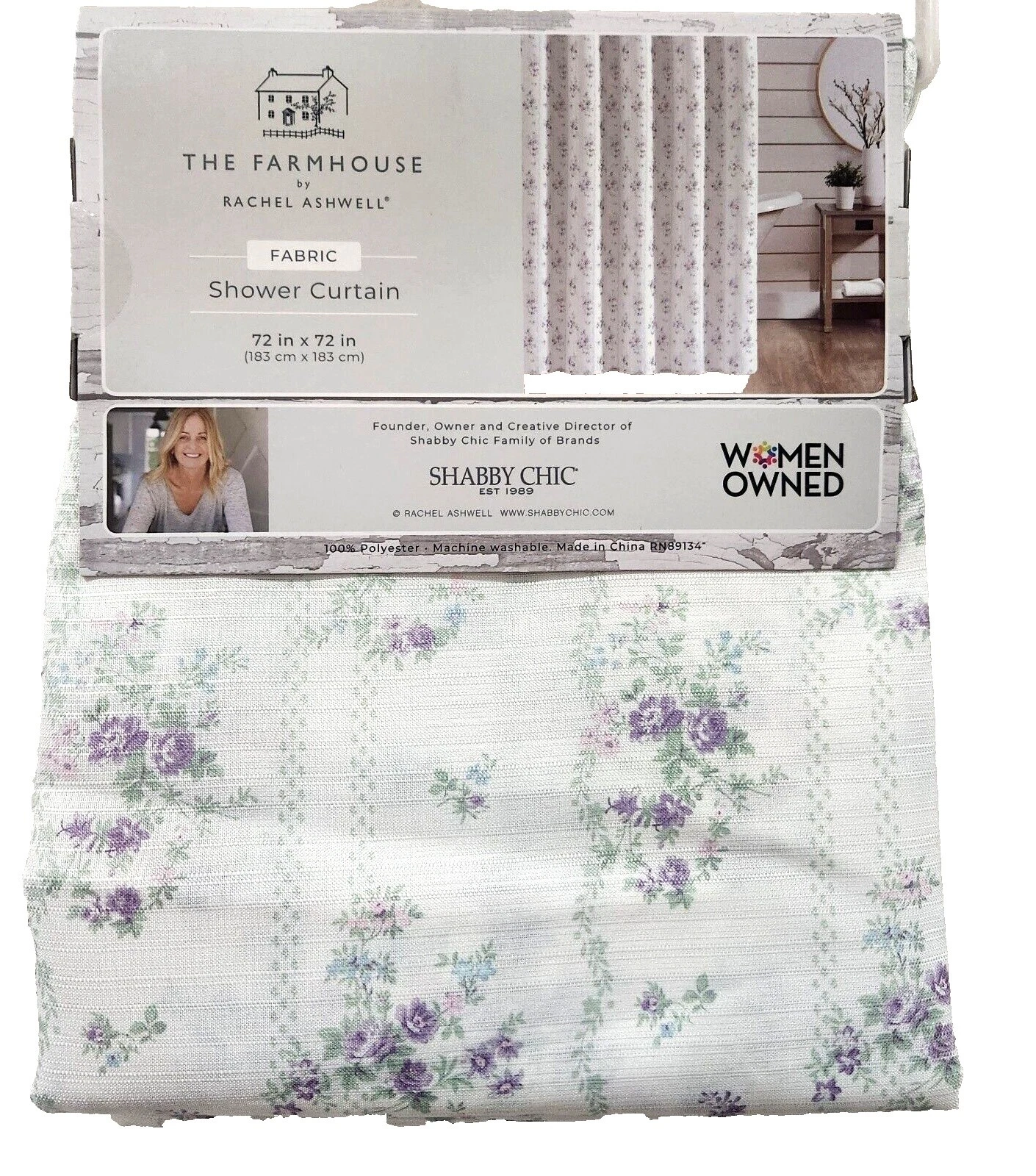 Cortinas de Ducha Floral Shabby Chic