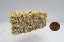 Dollhouse Miniature Farm Square Hay Bale with Metal Cords c6077