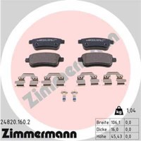 Zimmermann BremsbeläGe Bremsbelegsatz Hinten FüR Renault ScéNic III Grand
