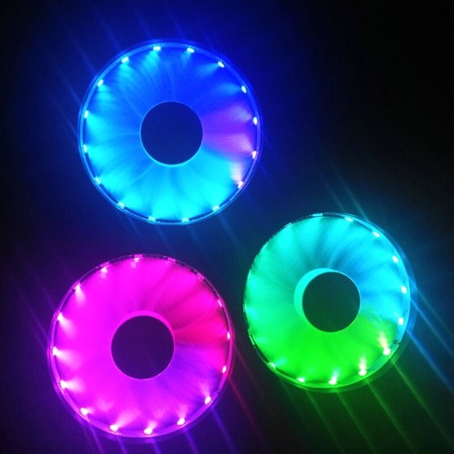 RGB LED 120mm for Case Fan,Quiet Edition High Airflow Adjustable Color LED for C - Afbeelding 3 van 12