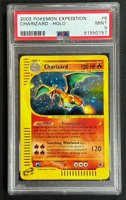 2002 Pokemon Card Expedition Base # 6/165 Charizard Holo E-Reader