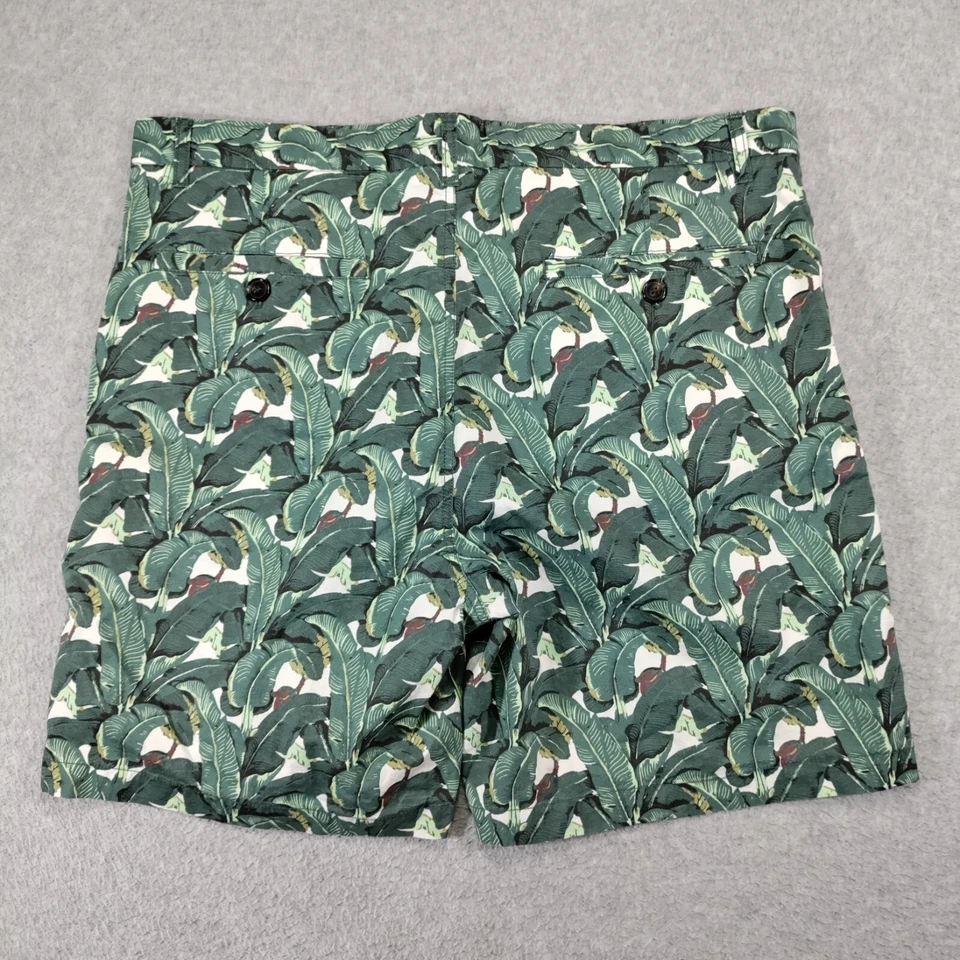 Pantalones Cortos Southern Proper Para Hombres 38 Verde Salvaje Palma Vacaciones Chino Ropa de Resort Informal Foto 2 de 4