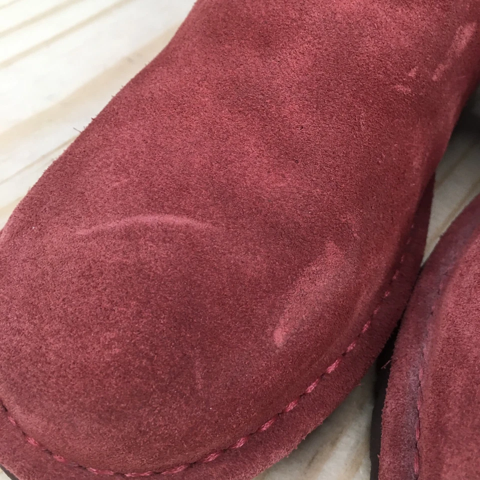 Botas Ugg Para Mujer 8 Clásicas Sin Forro Mini Perf Botín Rojo Gamuza Punta Redonda Foto 4 de 4