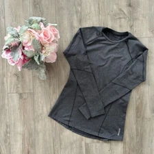 REEBOK GRAY THERMAL LONG SLEEVE BASE LAYER | SZ L