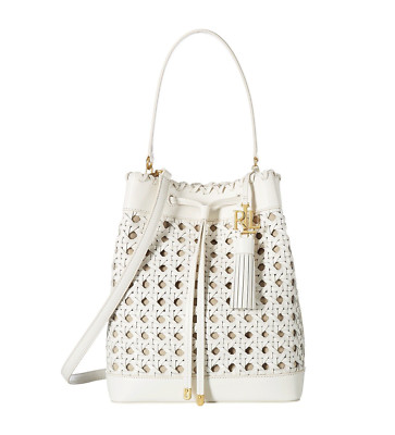Lauren Ralph Lauren Port wood Debby Drawstring Bag Eggshell