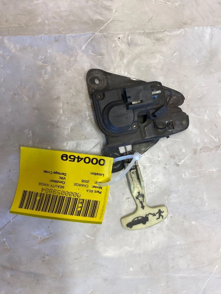 2006 DODGE CHARGER Rear Back Trunk Lock Latch Actuator Deck Lid Release Used - Image 2 of 4