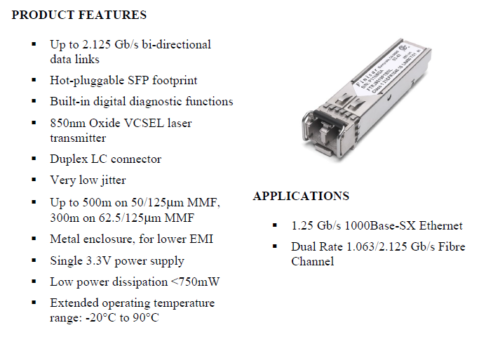 4PCS FINISAR / Compaq 1000Base-SX SFP LC Transceiver Module 850nm Multimode MMF - Picture 2 of 3