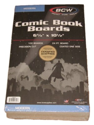 200 BCW Modern Comic Book Acid Free Backer Boards 6 5/8 x 10 1/2 backing