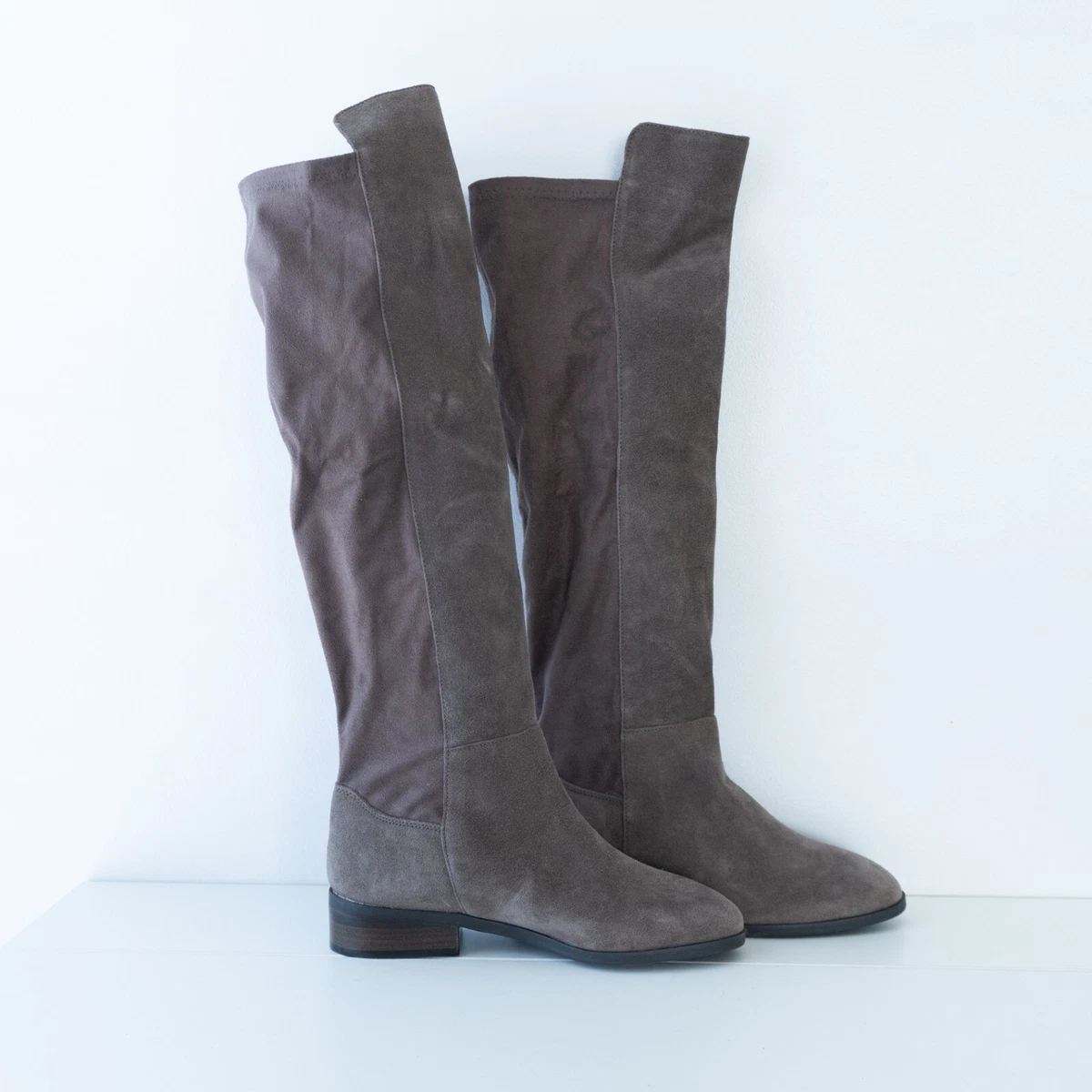 Lucky Brand Calypso Womens Over The Knee Suede Boots Size 6.5M Taupe
