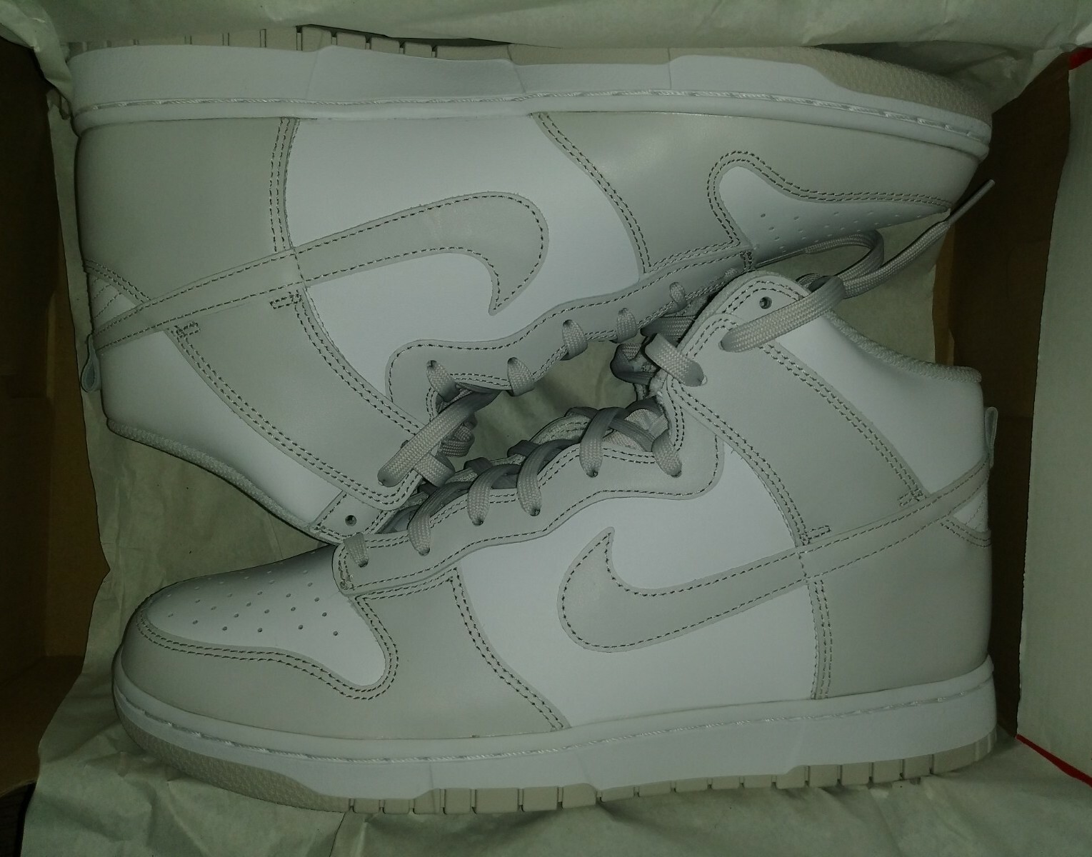 Nike Dunk High Retro \u0026#039;Vast Grey\u0026#039; White/Vast Grey-White DD1399-100  Men\u0026#039;s Size 12 | eBay