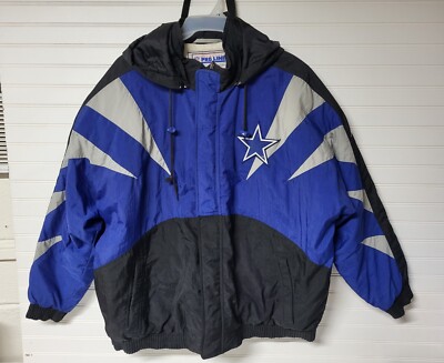 Dallas Cowboys Vintage Pro Line Apex One NFL Hooded Puffer Jacket Coat Size XL