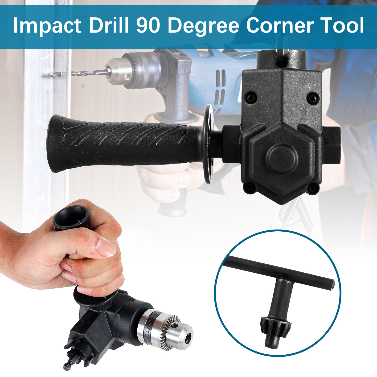 Right Angle Drill Attachment 90° Right Angle Drill Adapter 90° Drill
