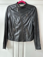 J Brand Women’s Lamb Leather Biker Jacket / Medium / Black