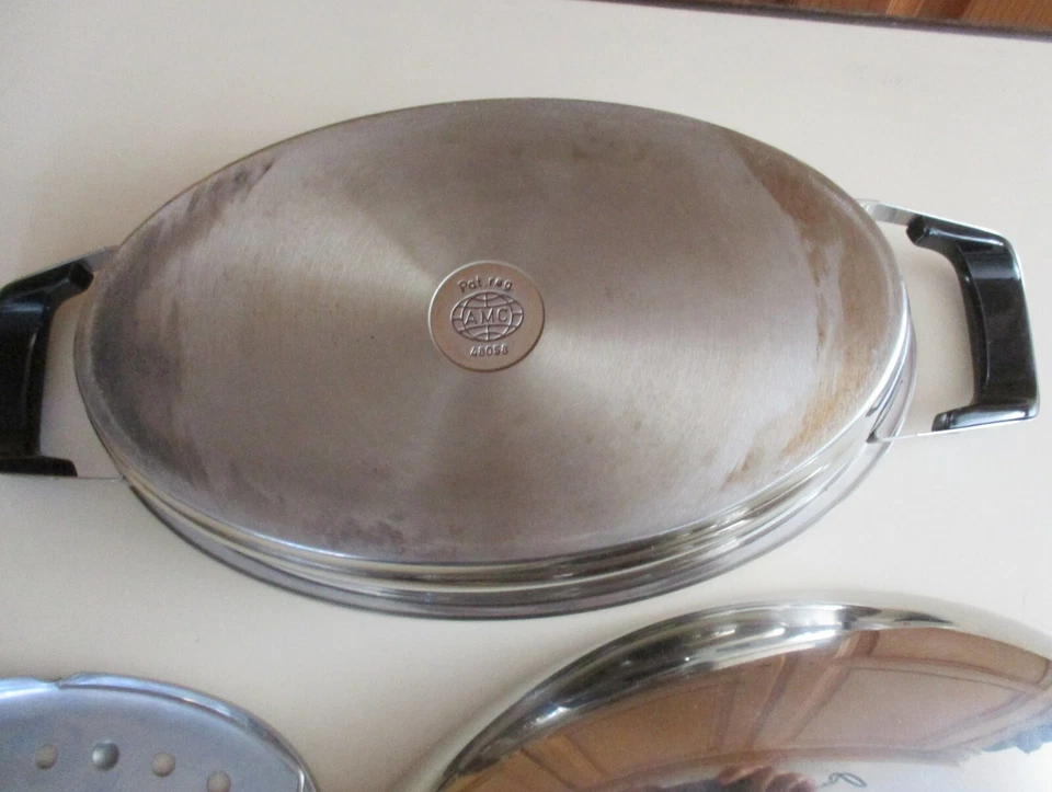 AMC Bräter /Spargeltopf - Visiotherm-Hochraumdeckel und Gareinsatz - Bild 4 von 4