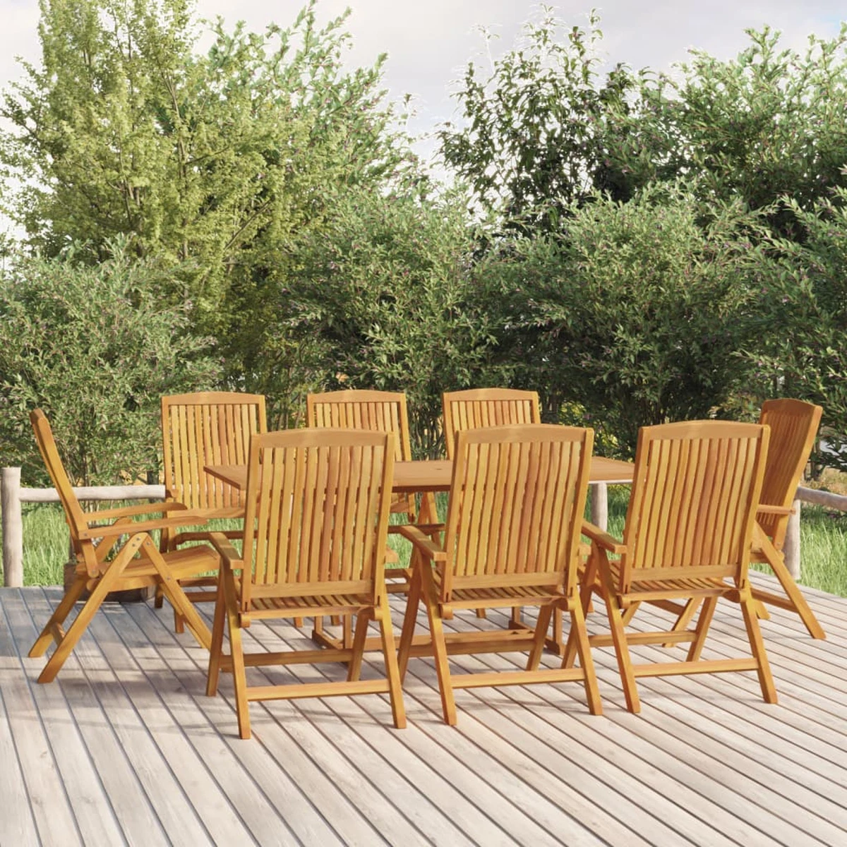 Wooden reclining 2024 garden chairs