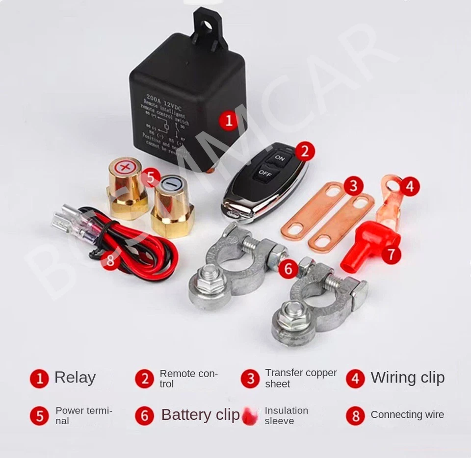 Control Remoto Inalámbrico Antirrobo Interruptor Batería Coche Relé Corte Aislador 12V Foto 4 de 4