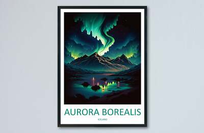 Nordlichter Reisedruck Wandbild Aurora Borealis Wandbehang Wohndeko Au
