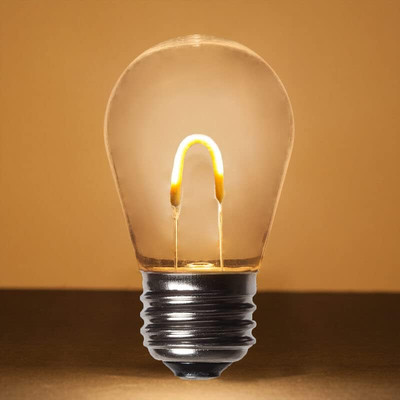5 Pack Flexfilament S14 LED Edison Light Bulbs 1W 2500K 60 Lumens String Ligh...